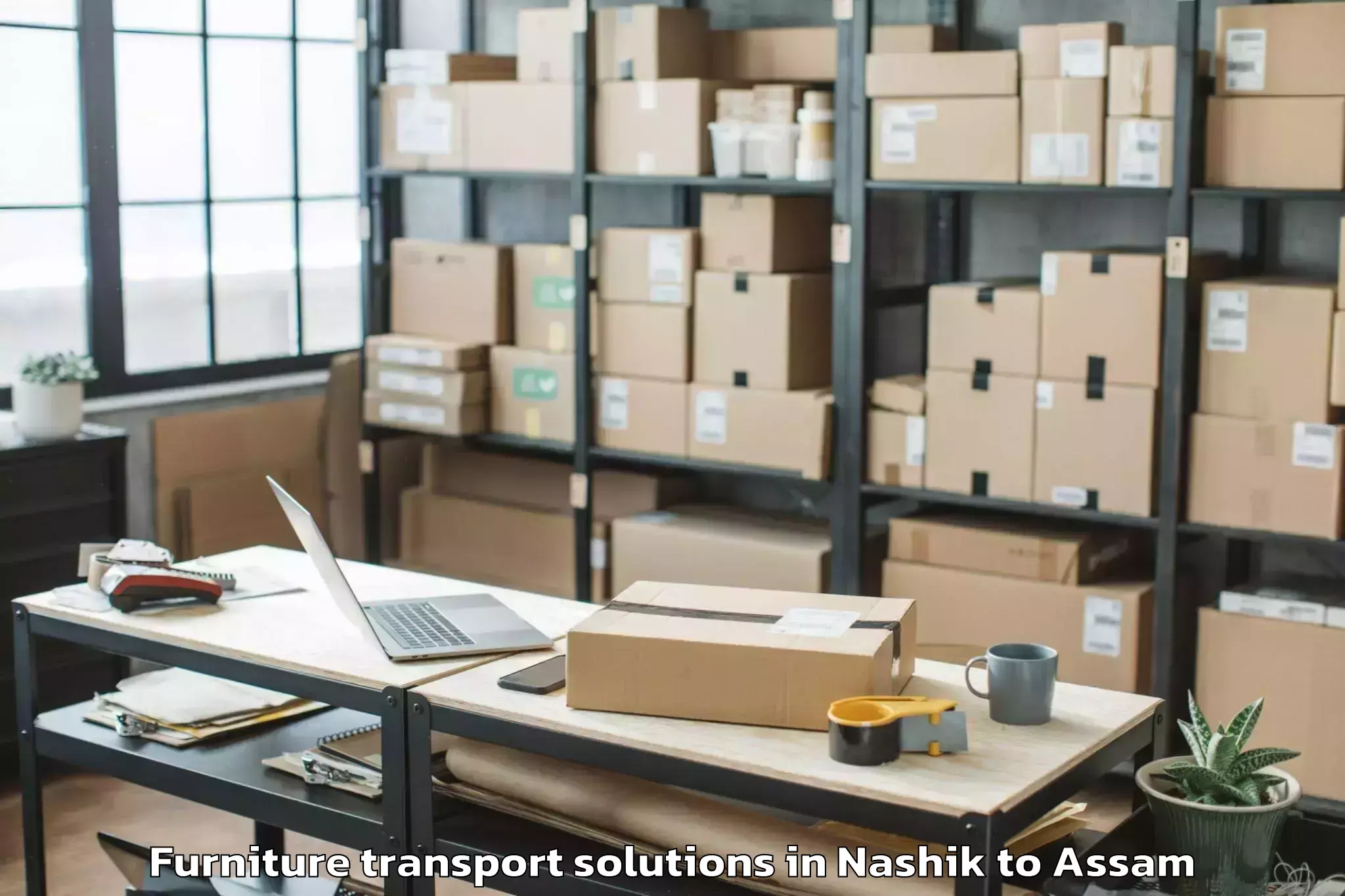 Trusted Nashik to Boitamari Furniture Transport Solutions